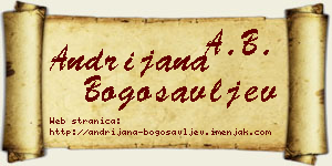 Andrijana Bogosavljev vizit kartica